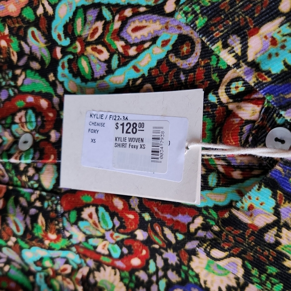 FRNCH Paris Kylie Woven Shirt in Foxy Paisley Print XS NEW - Picture 4 of 12